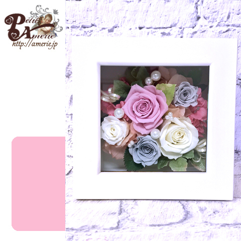 プリザーブドフラワー　スクエアフレーム