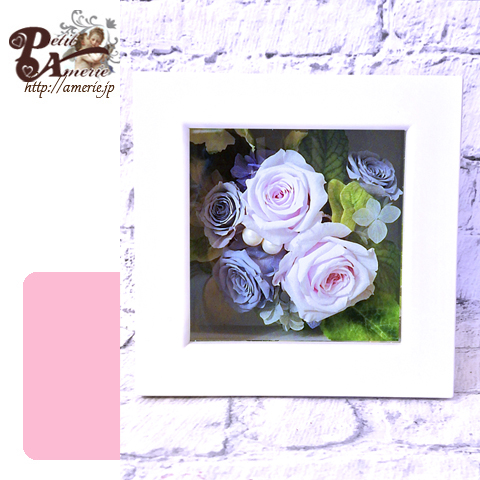 プリザーブドフラワー　スクエアフレーム