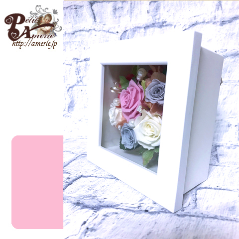 プリザーブドフラワー　スクエアフレーム